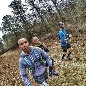 30-mile mark. Feeling the burn